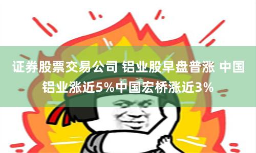 证券股票交易公司 铝业股早盘普涨 中国铝业涨近5%中国宏桥涨近3%
